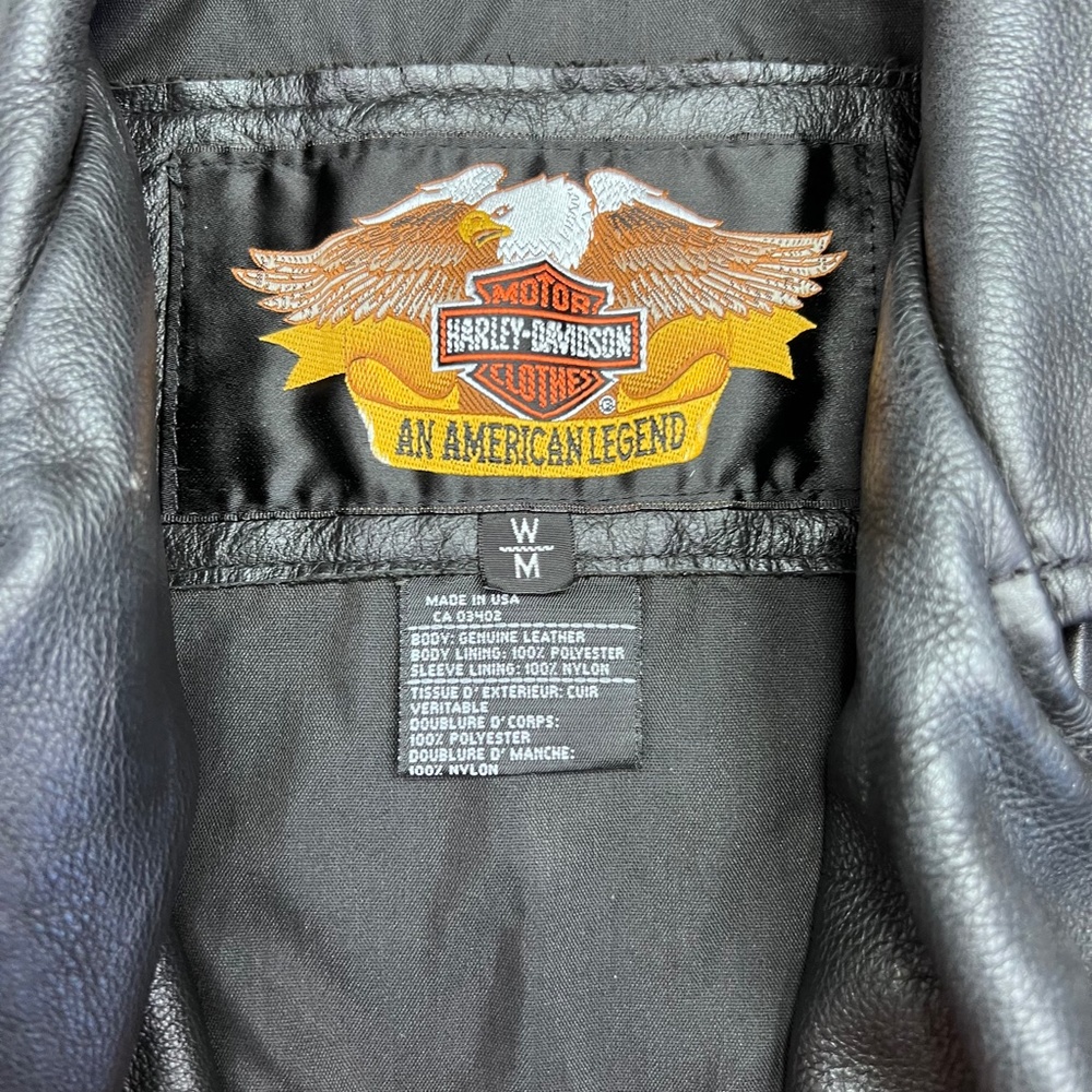 🚫SOLD |•HARLEY-DAVIDSON•| Awesome HD Black Leather Jacket - Picture 11 of 15